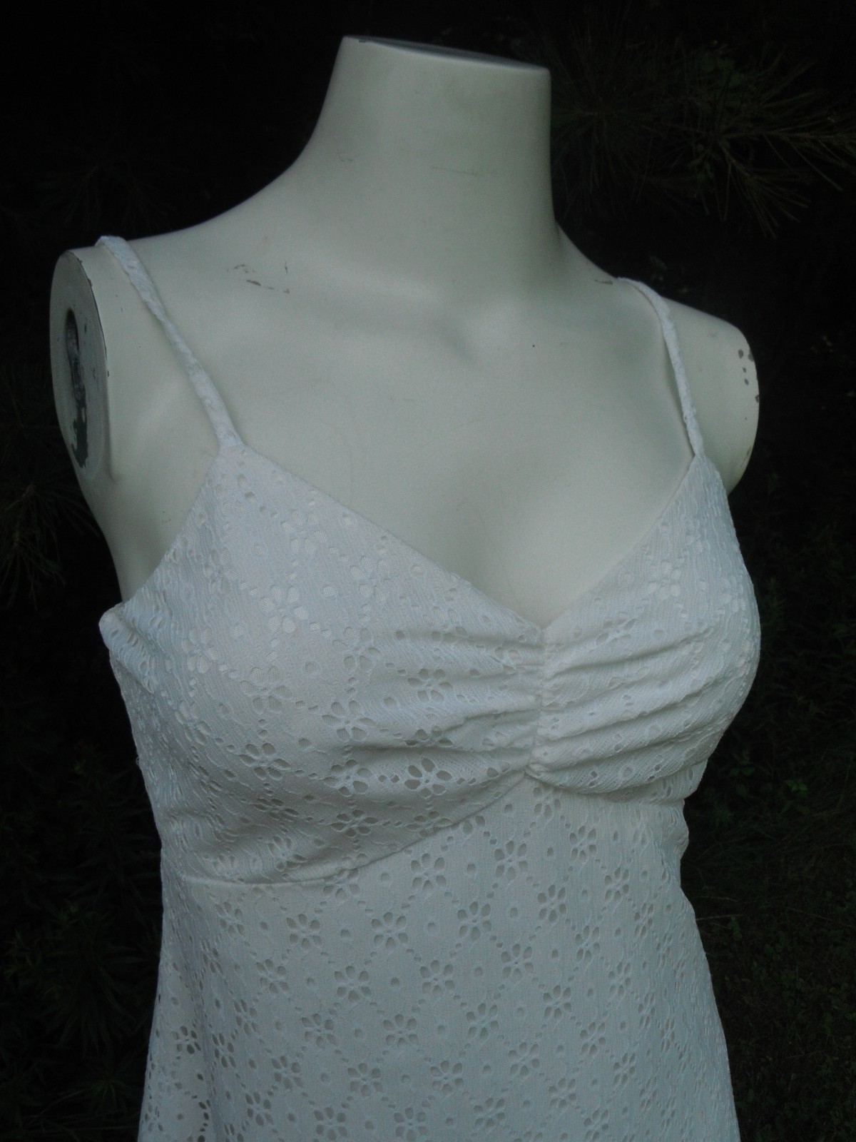 TRUE VTG. ’70’s NUMODE lace eyelet maxi a-line hippie BOHO Wedding dress small