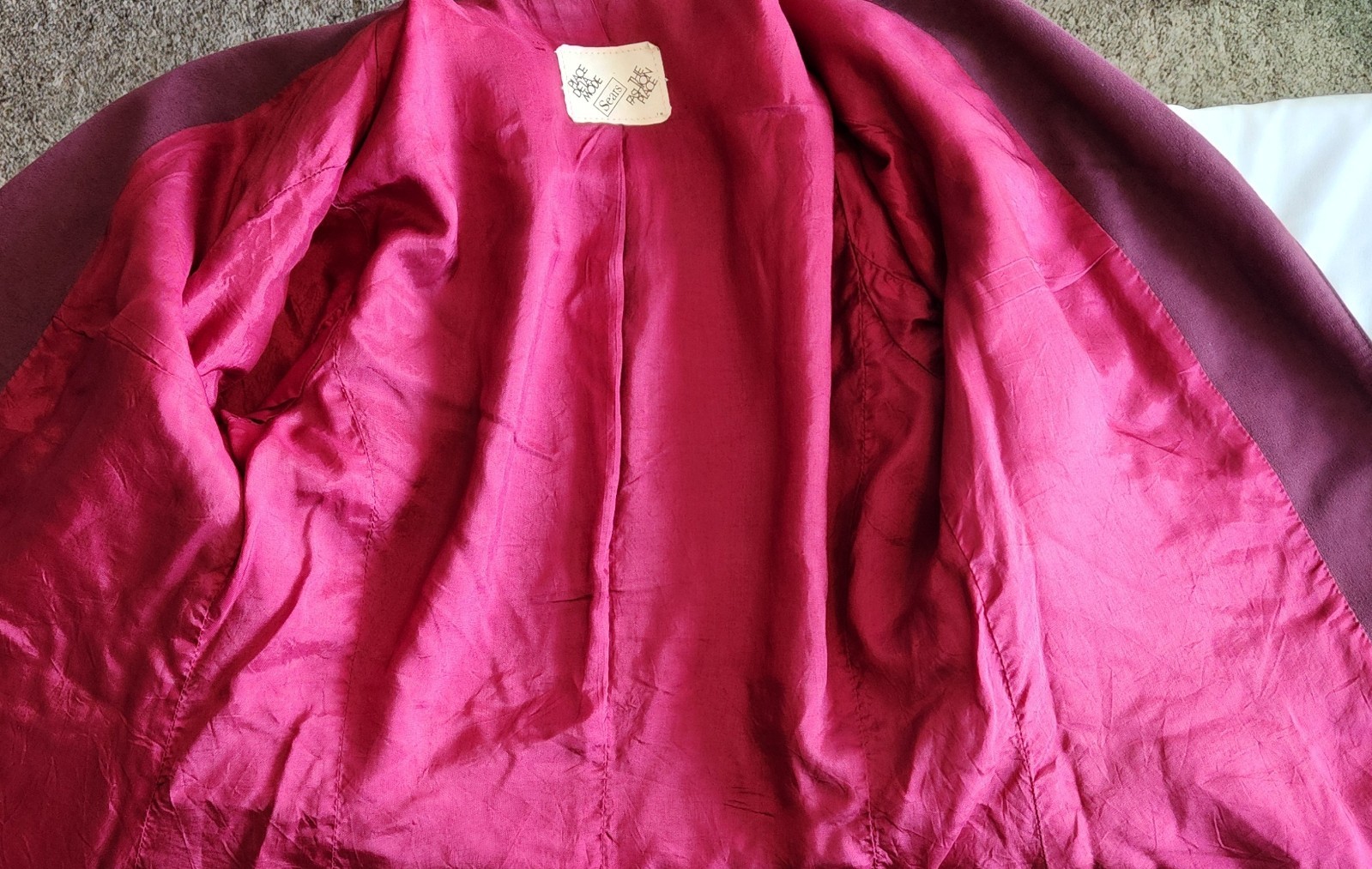 Vtg 70s Sears Place De La Mode The Fashion Place Burgundy Blazer Womens Med