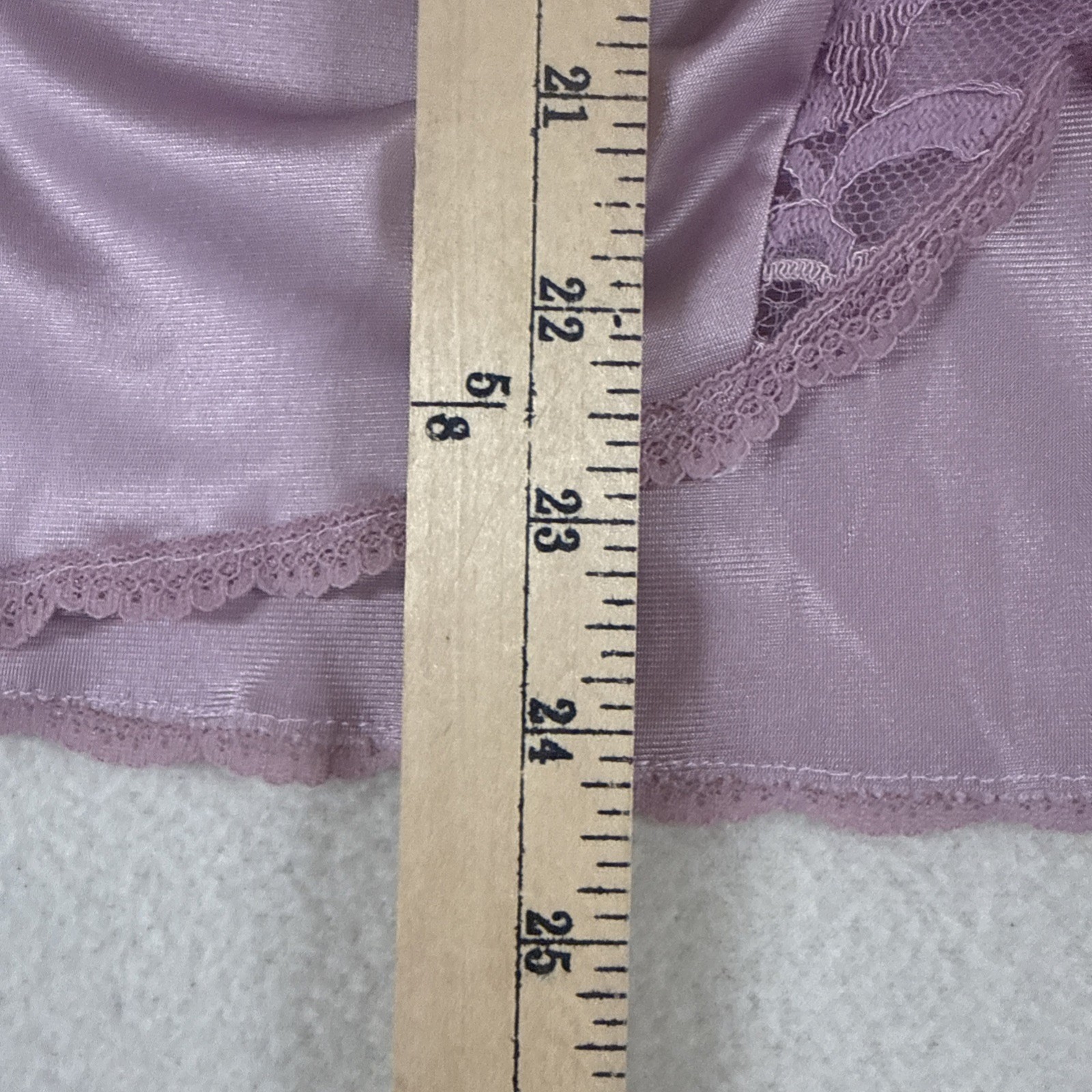 Vtg Half Slip Side Lace Slit XS Union Made Light Purple Lilac 1960s 1970s Pinup