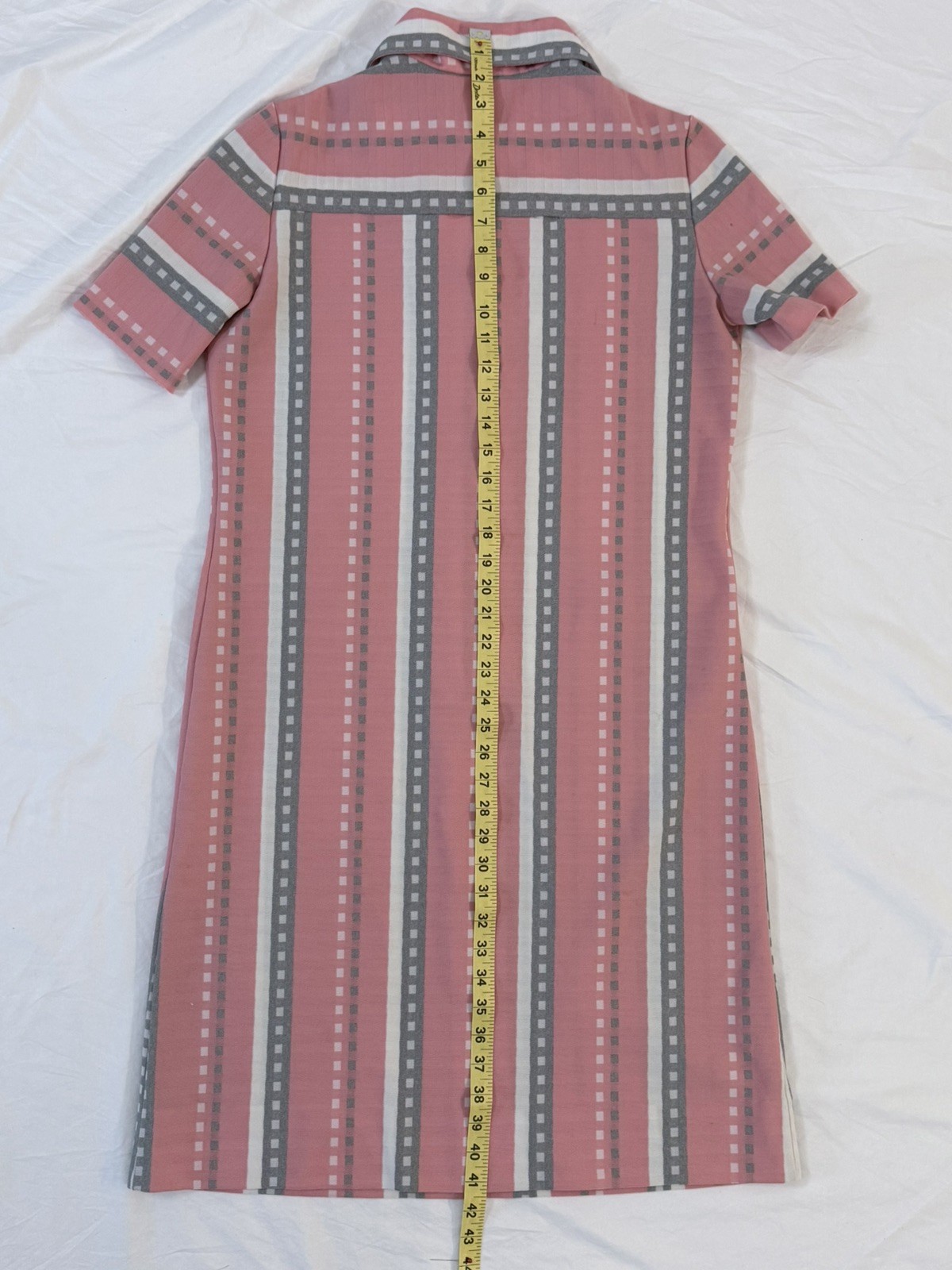 1970’s Mod Chemise Lacoste x David Crystal Midi Tennis Shirtdress w/blue logo.