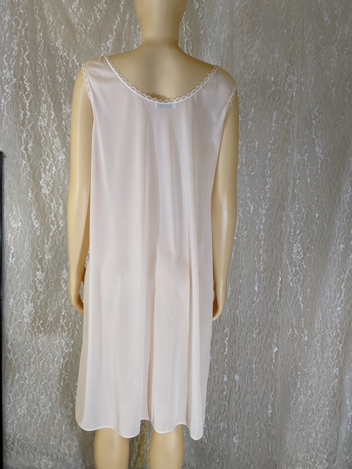 Vintage Lorraine Soft Pink Lightweight Lingerie Dress Nightgown Robe Set L