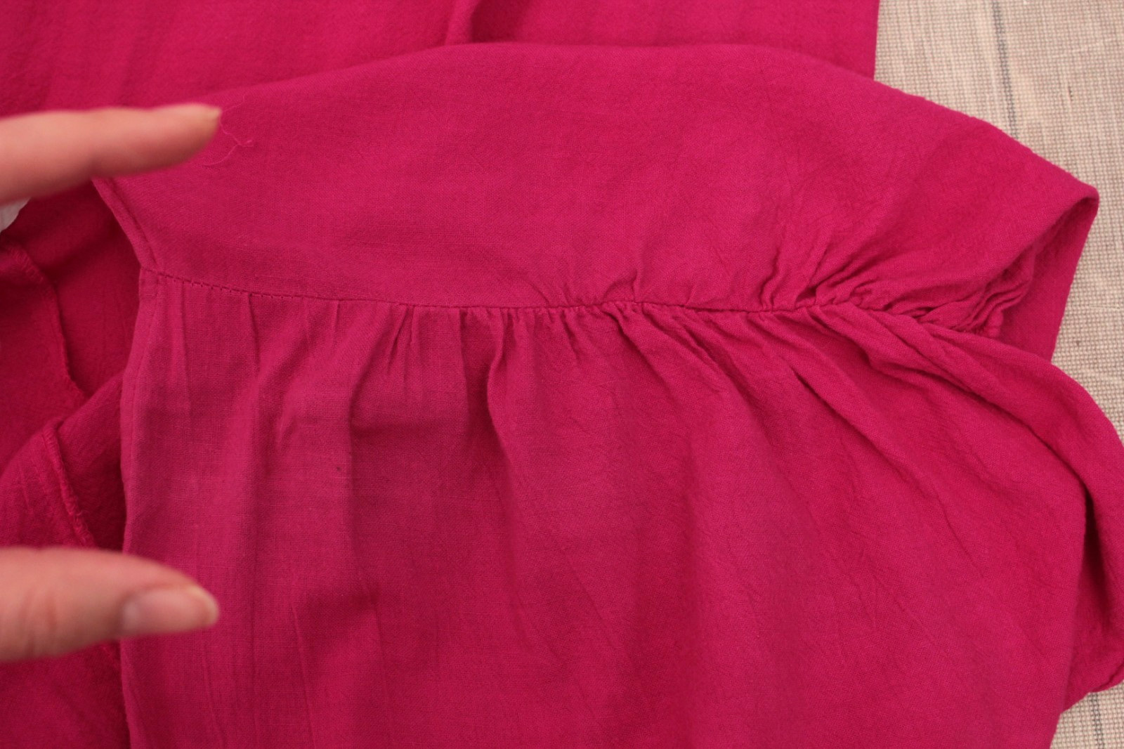 Vtg Women’s 80s Fuchsia Loose Fit Cotton Jumpsuit Sz M/L 1980s New Hero