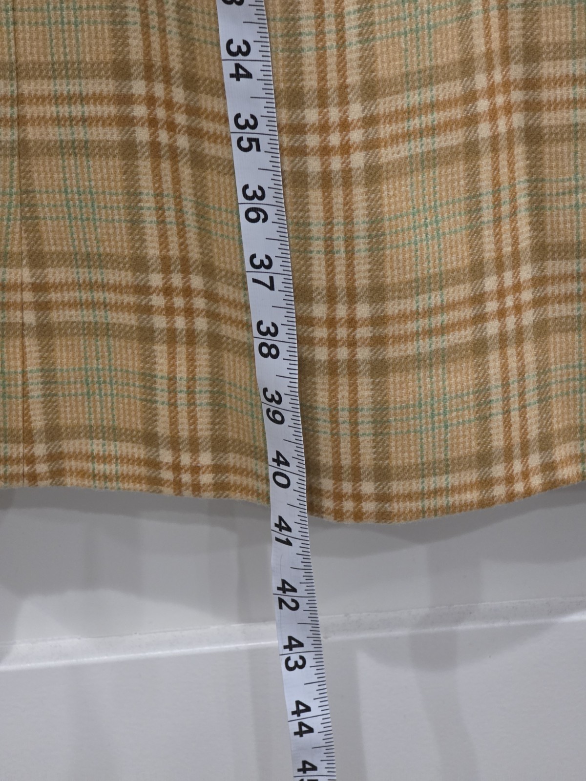 Vintage Pendleton Plaid Yellow Wool Shift Dress Vintage Size 16 Modern Size 8-10