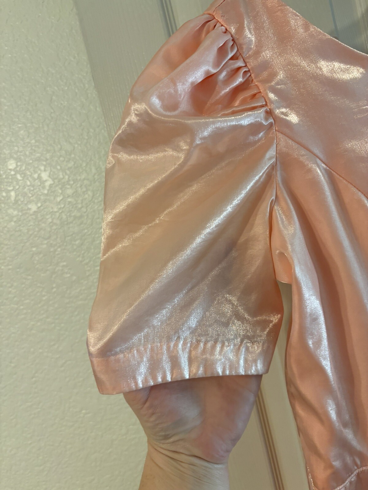 PINK Unlabled 80’s Prom Dress Theatrical Halloween Formal Dress up Gown Homemade