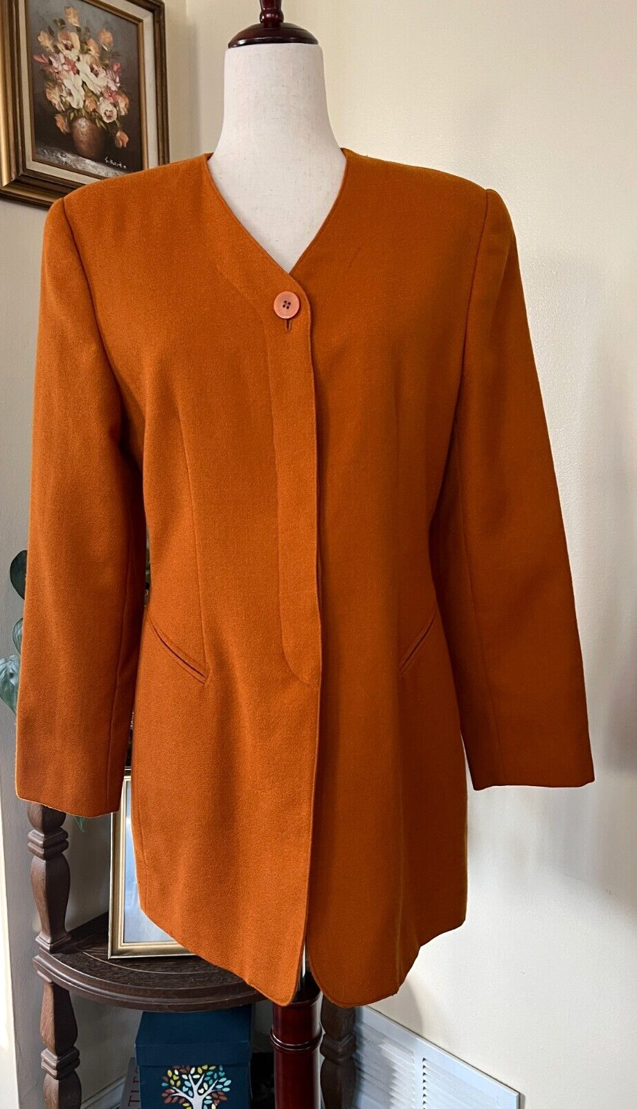 Harve Benard by Bernard Holtzman Vintage Orange Coat