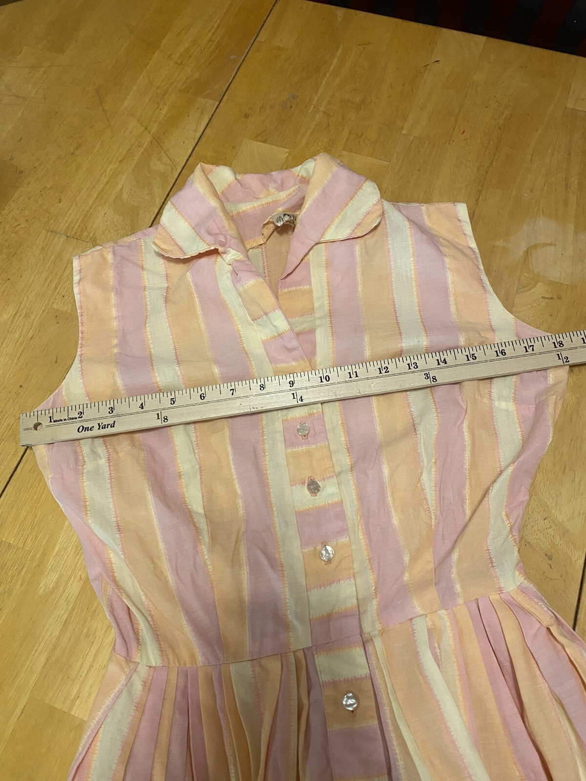 Vintage 1950 Pink/Orange New Look Dress SZ 2