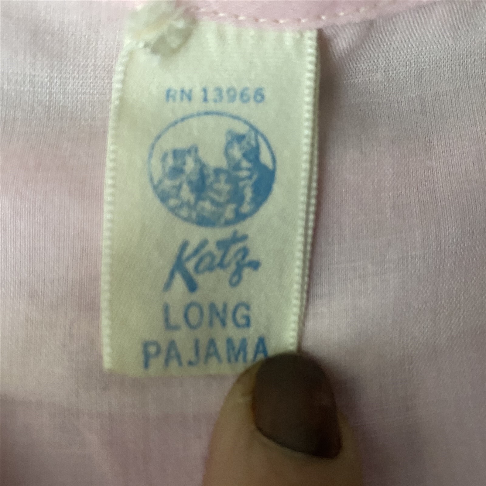 Vintage Katz Pajamas Womens Pink Cotton Blend PJ’s Ruffle 2 Piece