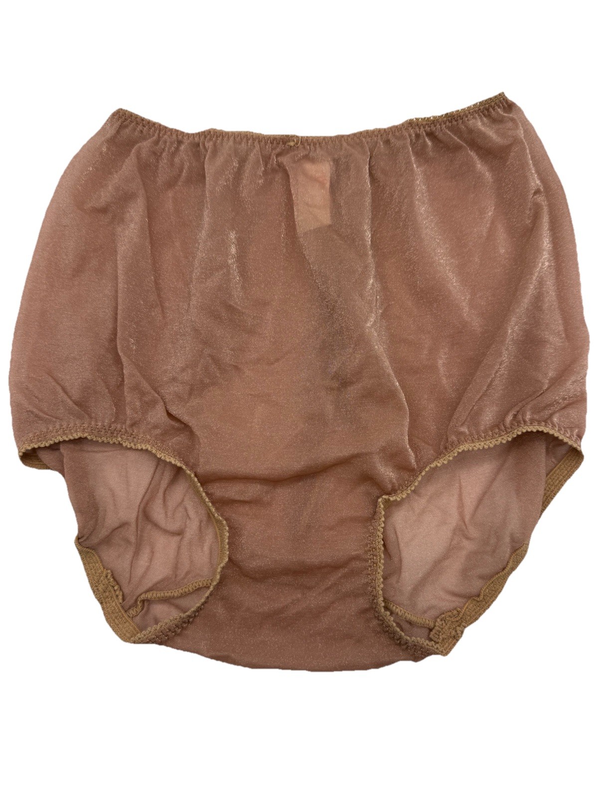 Vintage Cocoa Brown Semi Sheer Sparkle GRANNY PANTIES See Measurements Unisex