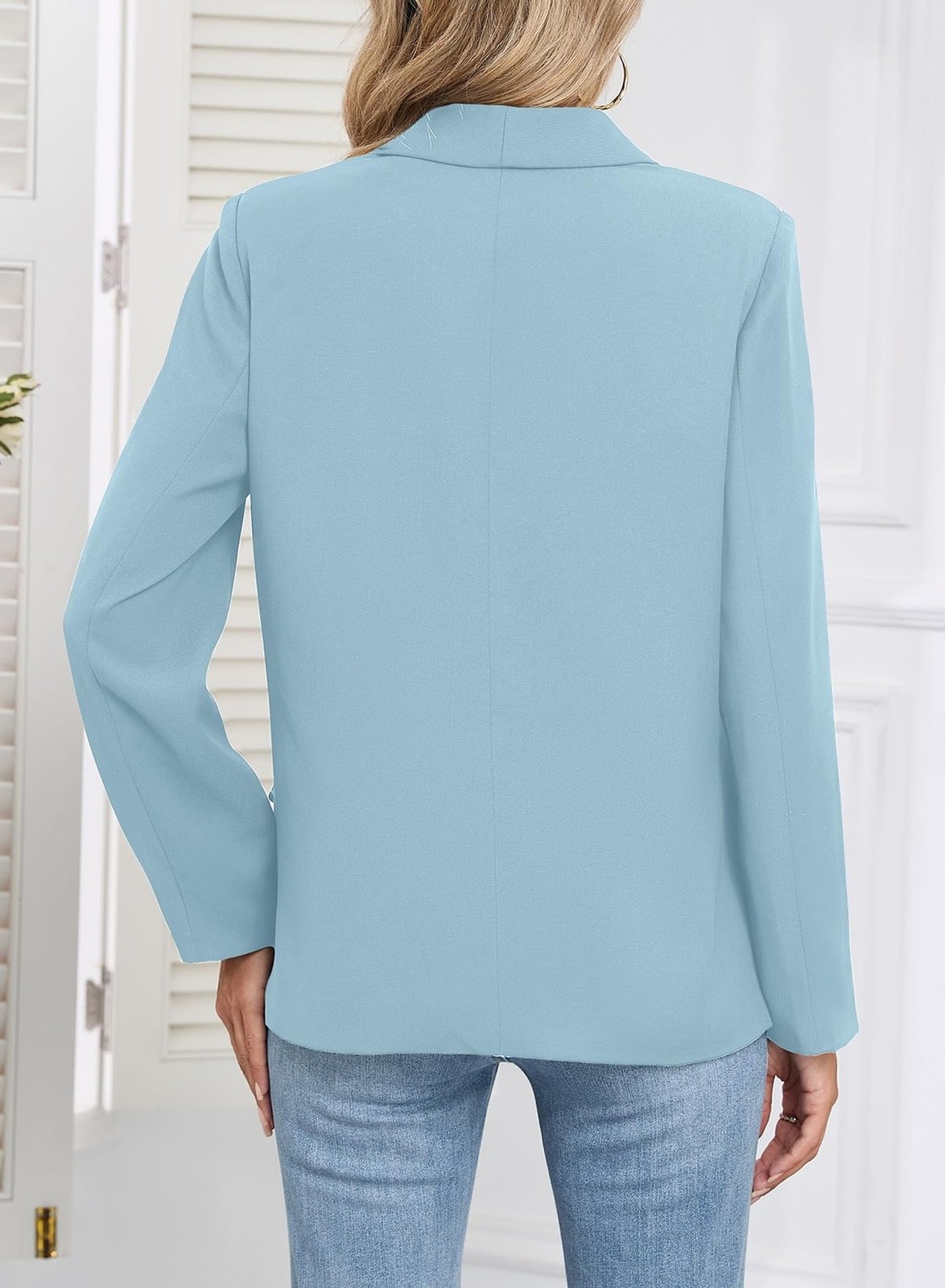 Happy Sailed Womens Long Sleeve Blazer Business Casual Open Front Work Office…