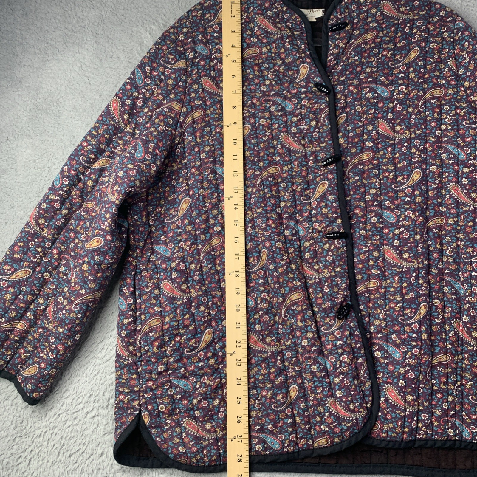 Vintage 1960’s Toni Woods New York Paisley Inspired Quiltded Jacket 42