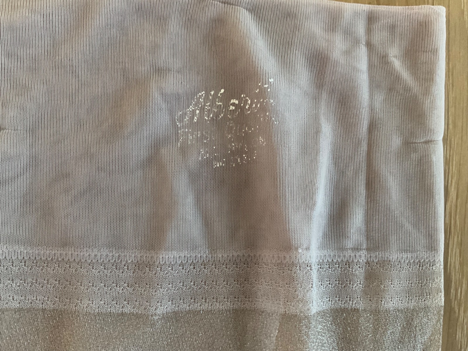 Alberts First Quality Seamless Silvery Sparkle Stockings Reinforced Toe Sz 10