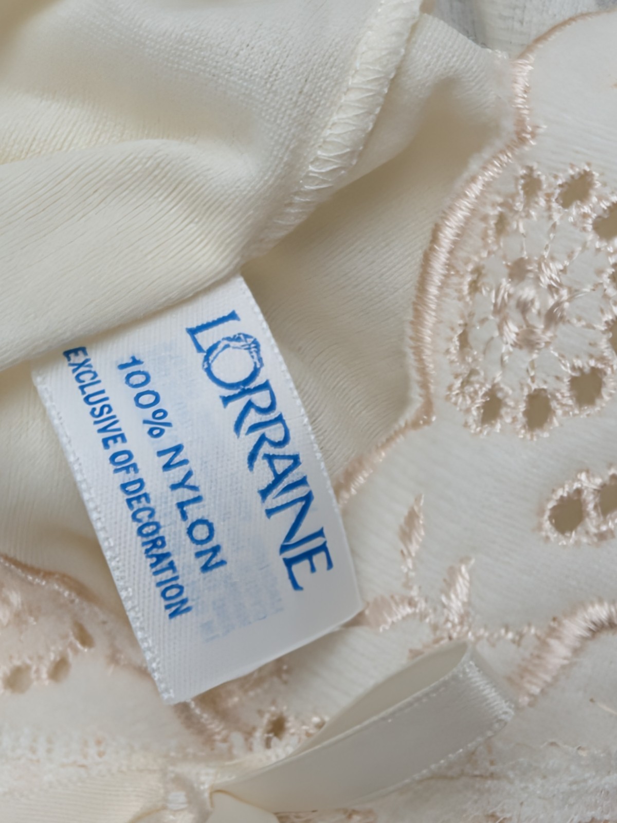 Vintage Lorraine Nightgown Cream Soft Flannel Embroidered Granny Core Grandma L