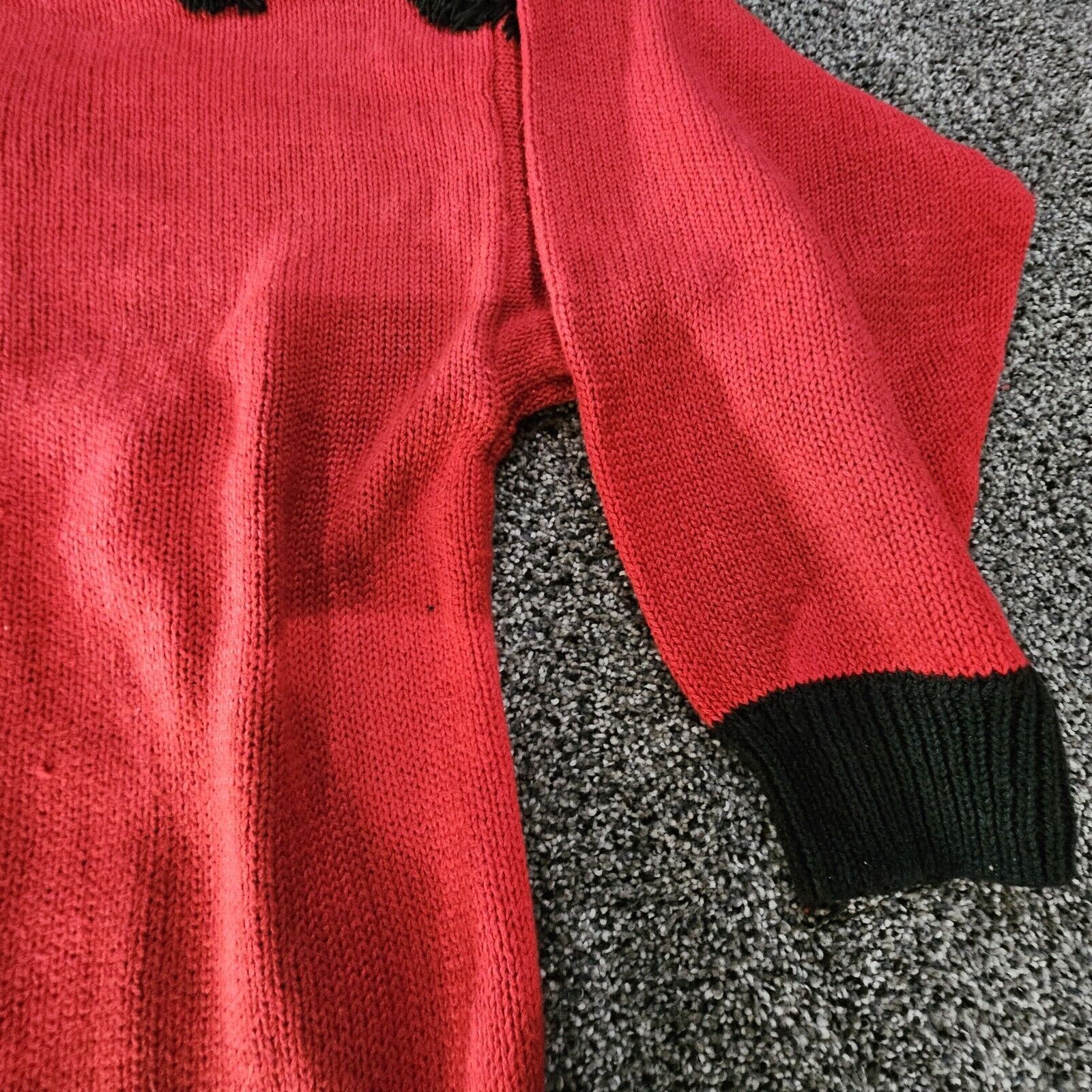 Vintage Bonnie and Bill By Holly Sweater Ladies XLarge Red Black 1980’s Tassels