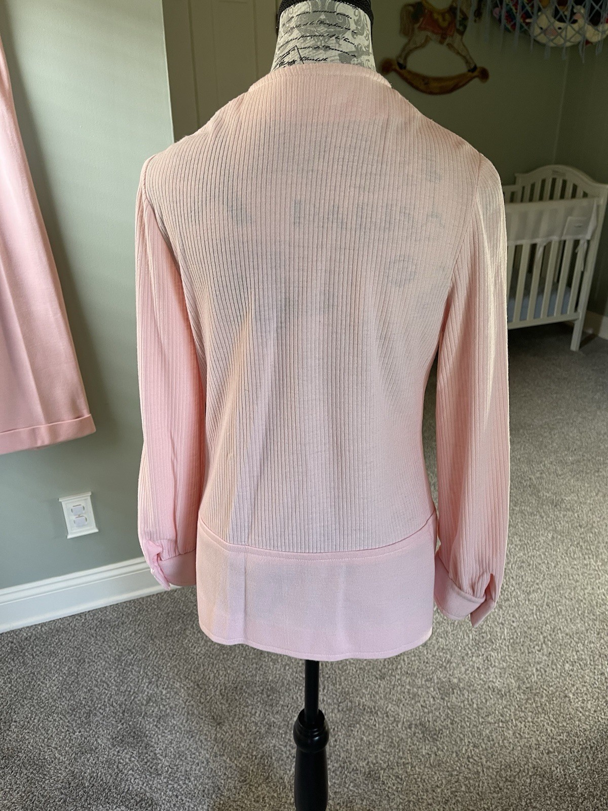 1970s or 80s The Kollection Pink Bell Bottom Comfy Casual Women’s 2pc. Suit
