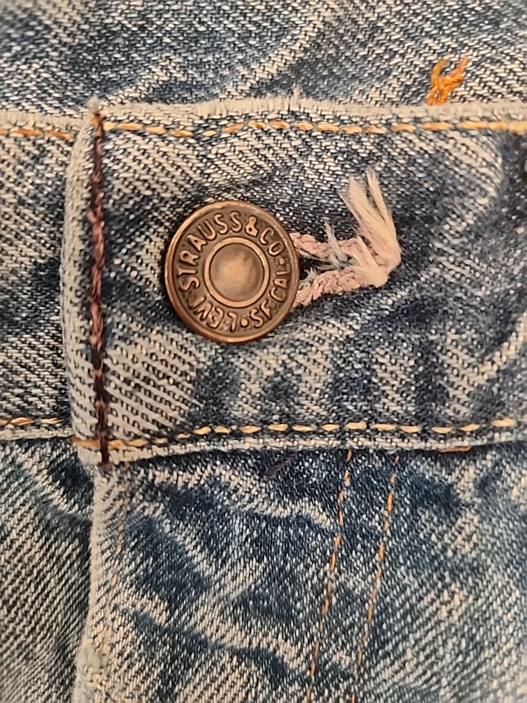 vintage levis cut-offs denim jean shorts zipper 517? talon zip 31″ w big E 70 89