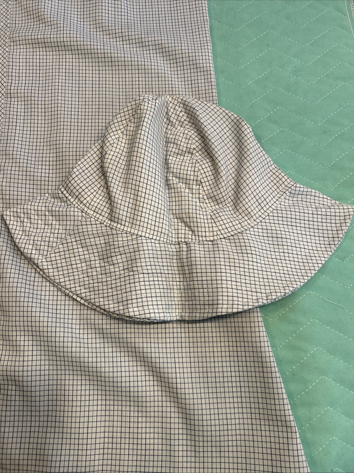 VINTAGE Sears Fashions Womens Medium Shirt House Yard Dress w/ Hat READ EUC