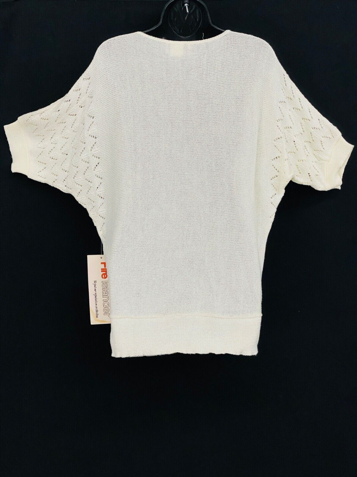 Vintage white sweater lot, ivory lightweight vest top shirt deadstock 1970 1980