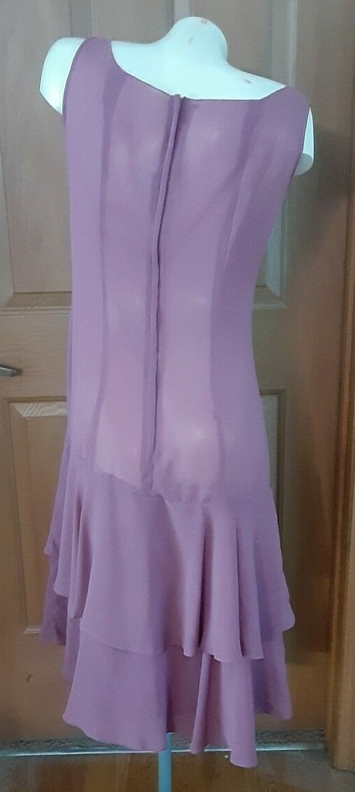 1970’s Miss Elliette California Mauve Evening Dress and Over Blouse Miss Size 8