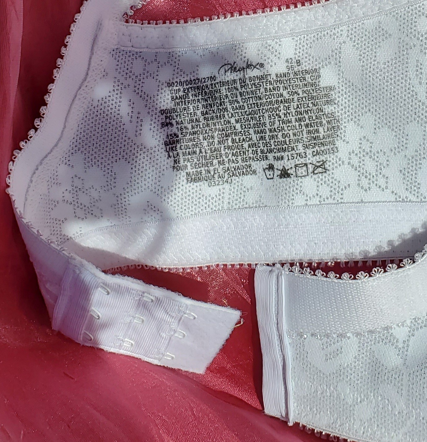 Playtex White Bra Size 42B White Floral Lace Sexy Sissy Pin-up Crossdress Y2K