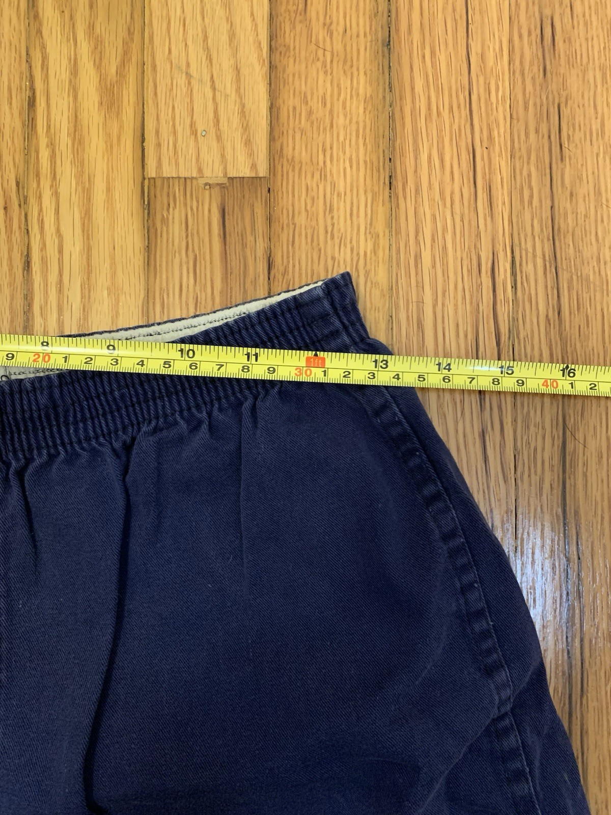 Vintage 50s/ 60s Cotton Twill Gymnast Mini Shorts Navy Elastic Waist Small