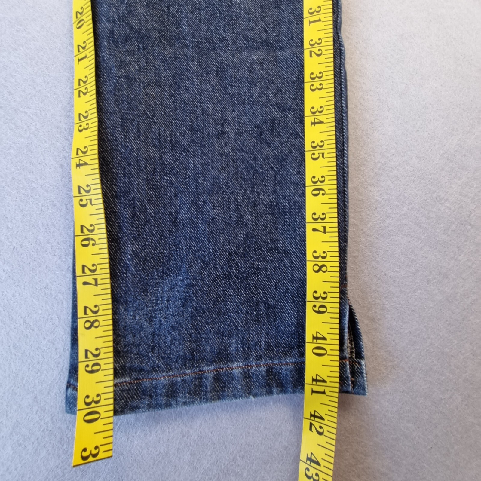 VINTAGE High Rise Blue Denim Jeans sZ 28″ Tall Girls Jeans Baggy Tapered leg