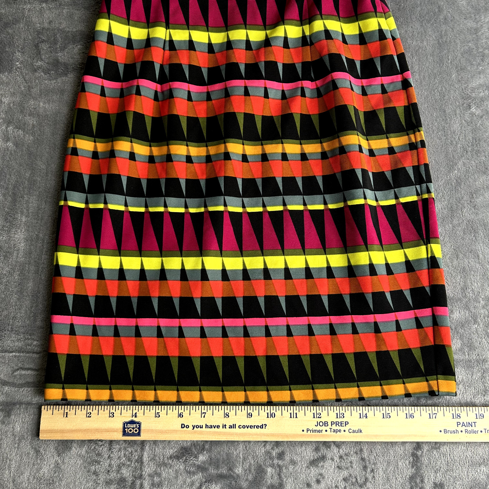 Maggy L Womens Dress Sz 6 Sheath Multi Colored Artsy Art to Wear Geometric Londo