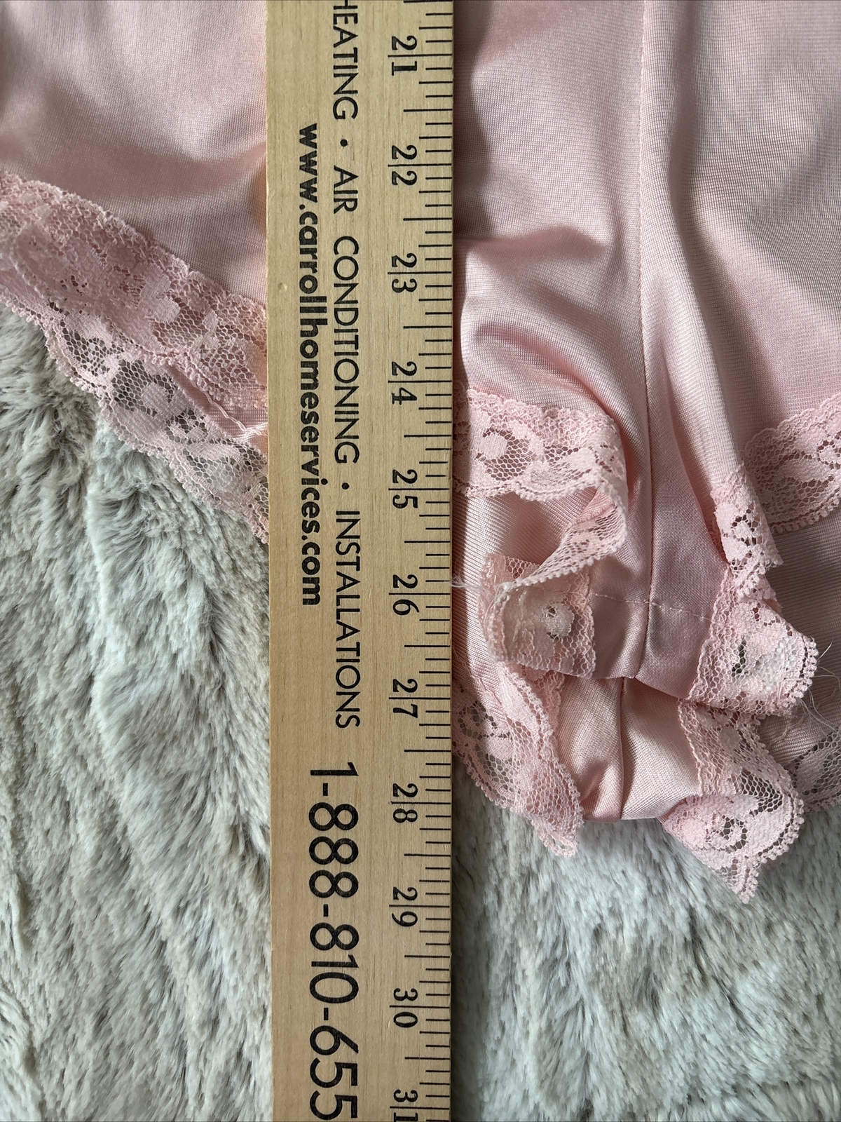 VTG Nylon Antron Satin Lace Teddy Bodysuit Playsuit Panty Sissy Romper USA Med