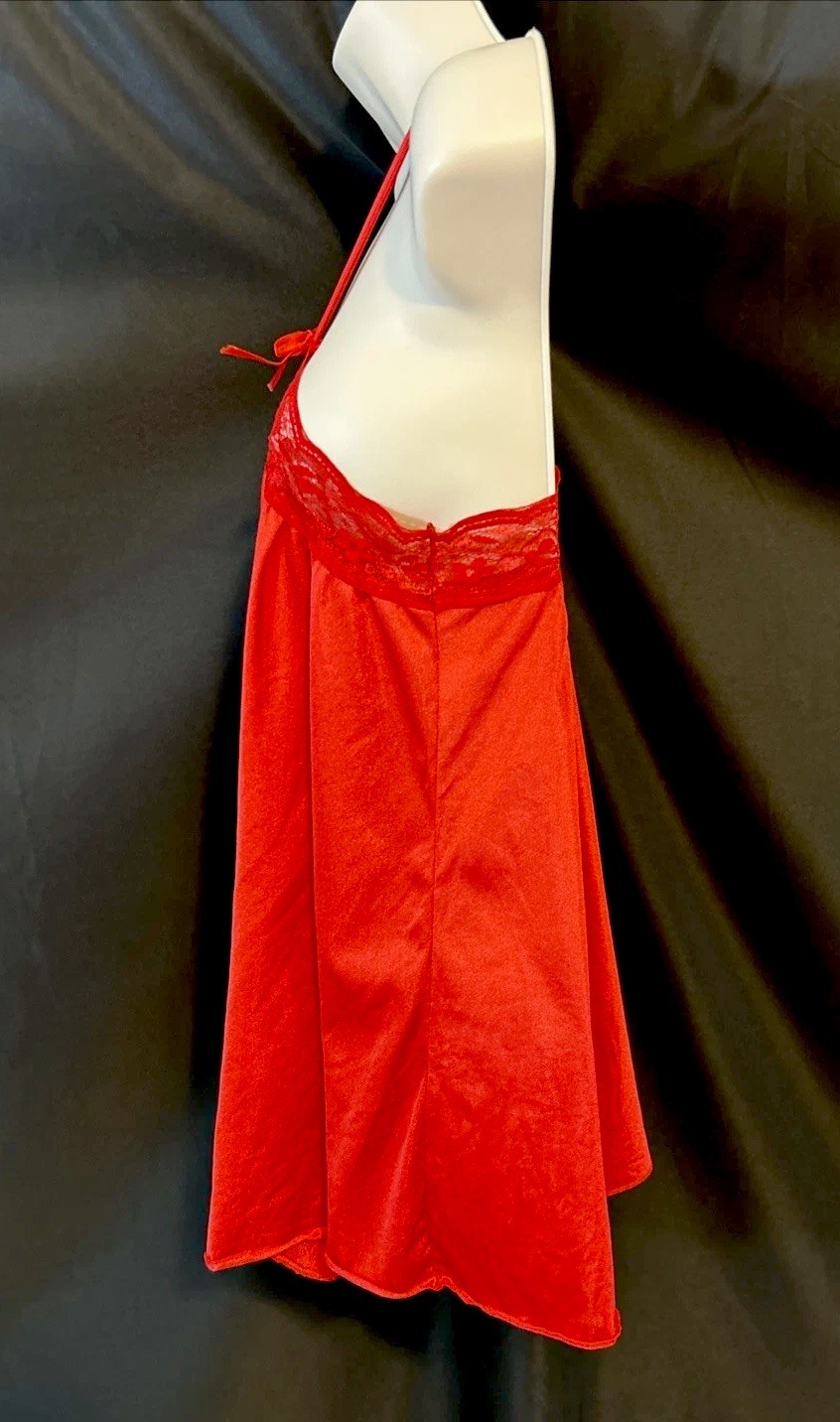 Petra Fashion Vintage Baby Doll Night Gown Chemise Red Size Small