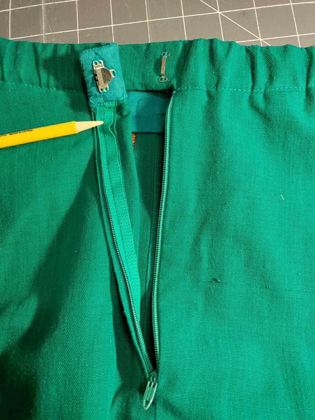 Handmade One Of Kind Embroidered Skirt Long, Size S, Green Turquoise Color.