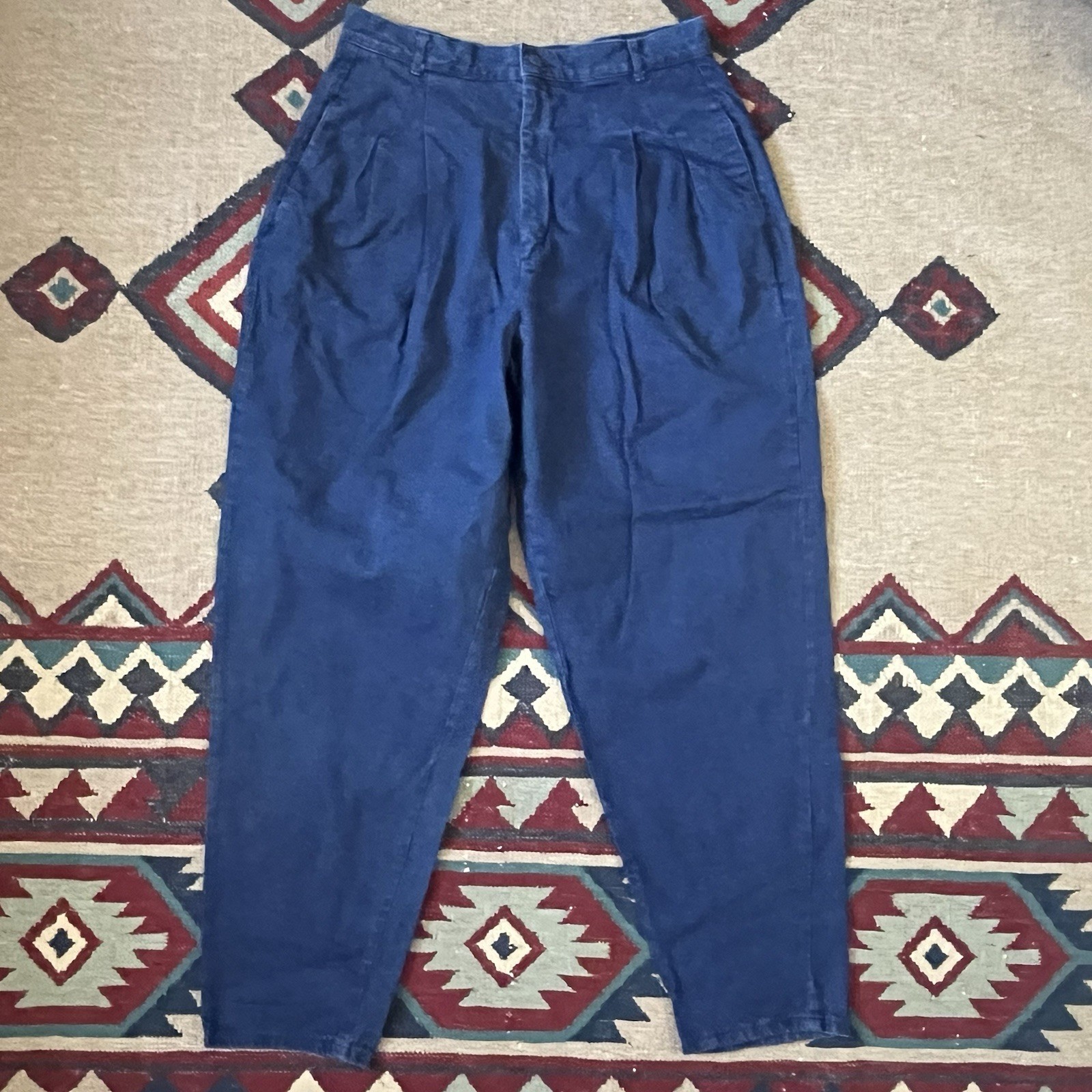 Vintage Levi’s 12 Group Pleated Denim Chinos Womens Size 31×29 Loose Fit Jeans