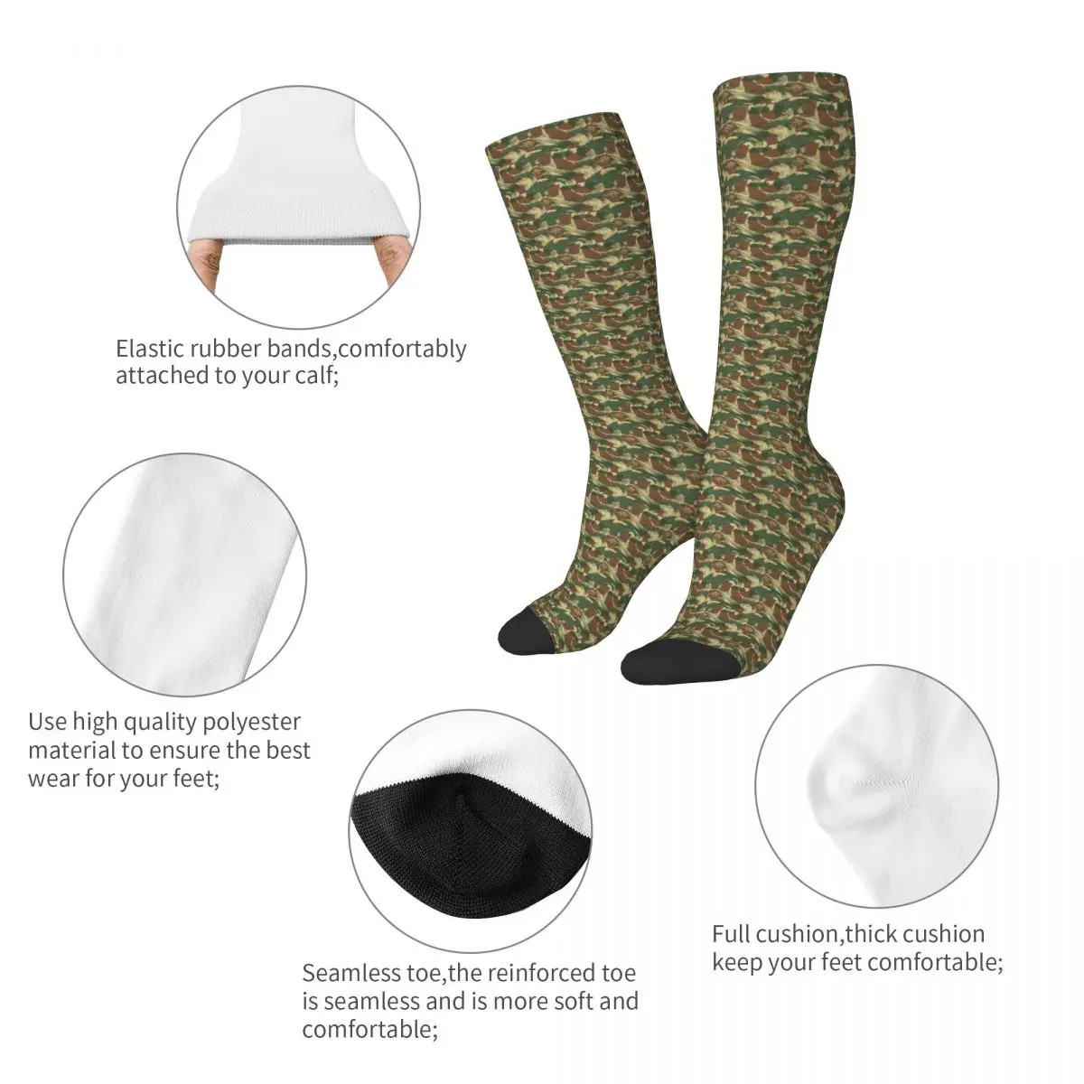 Rhodesian Brush Stroke Camouflage Socks Harajuku Stockings All Season Long Socks