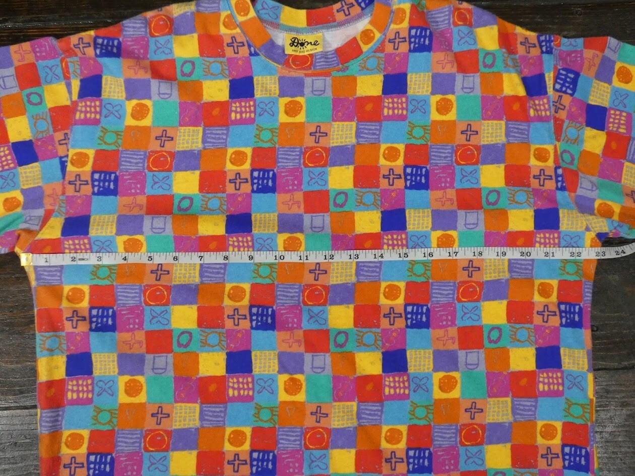 Vintage 90s Ken Done Art & Design All-over Print Shorts T Shirt Co-ord Set Sz L