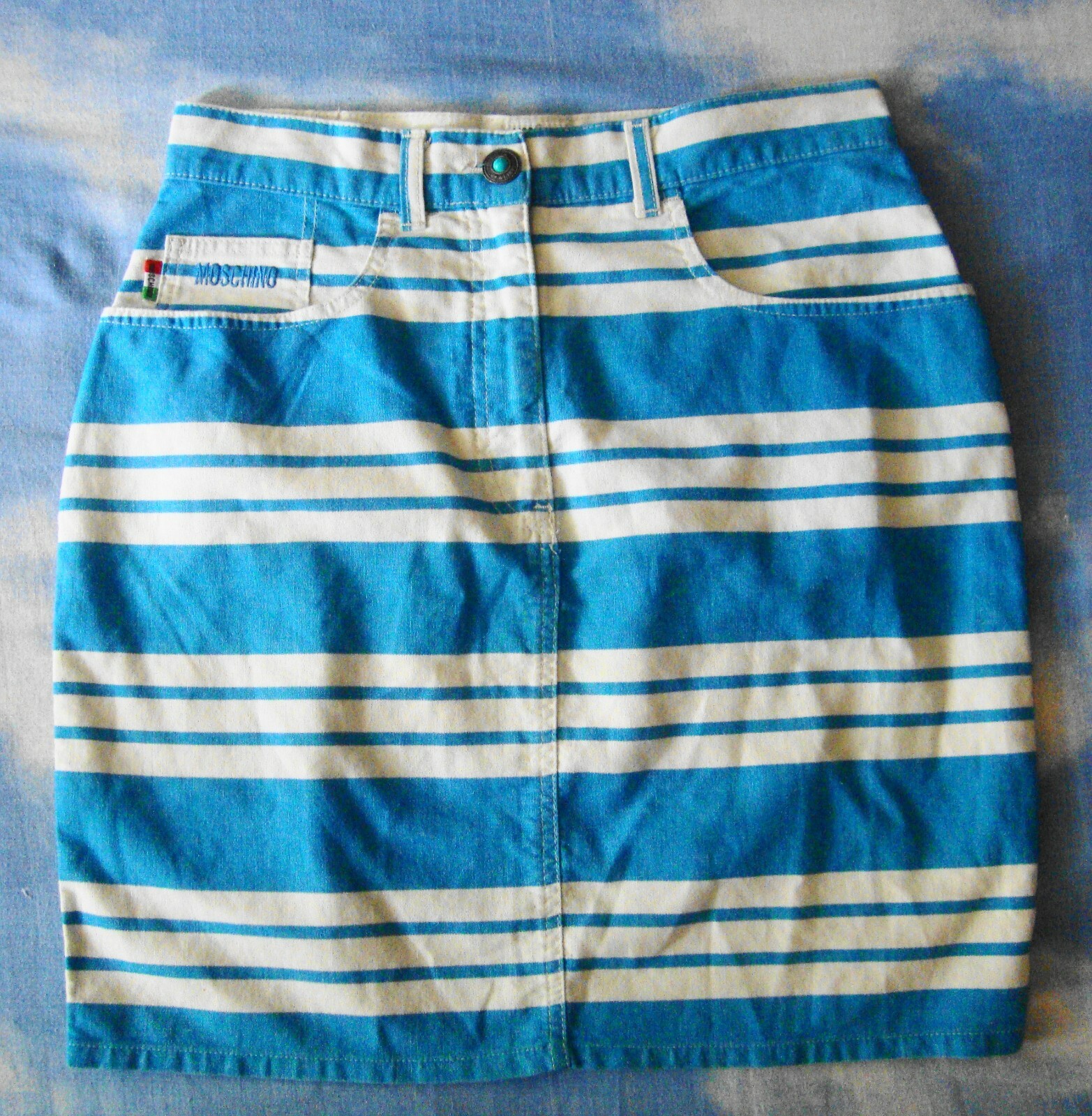 Vintage MOSCHINO jeans skirt made Italy size 46 approx M/L RARE