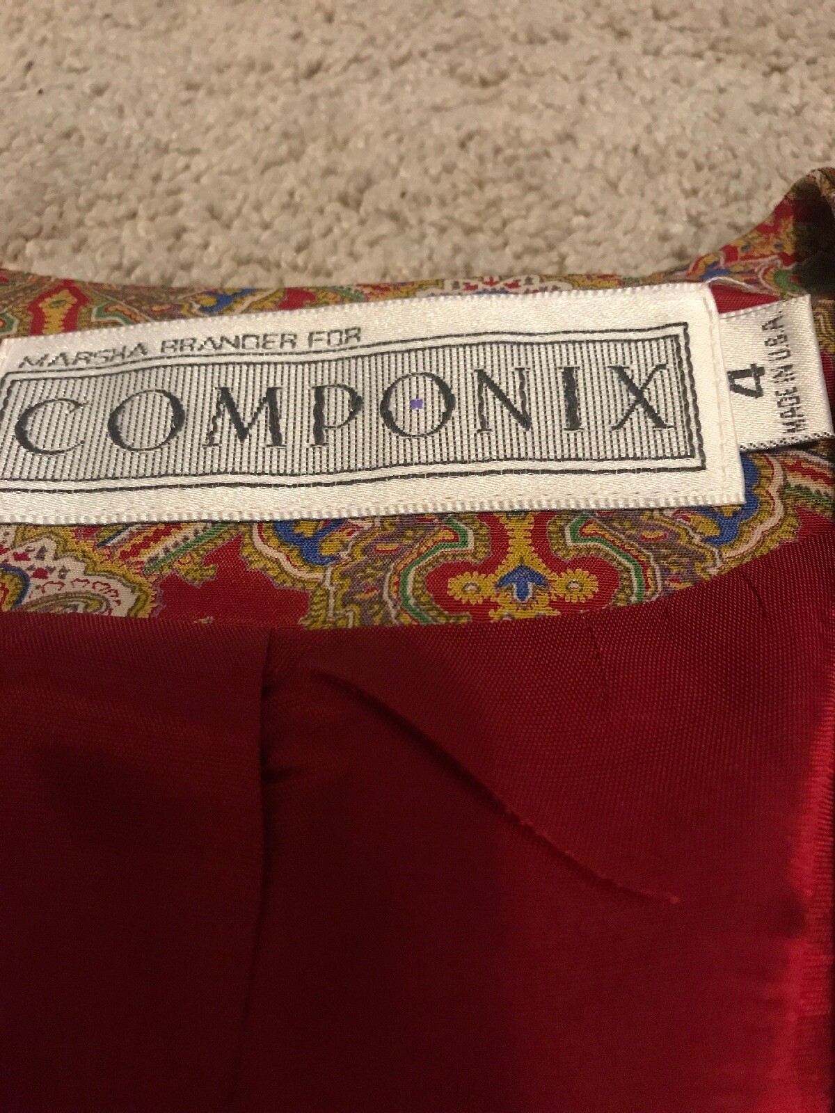 Marsha Brander For Componix Blazer Size 4 Vintage
