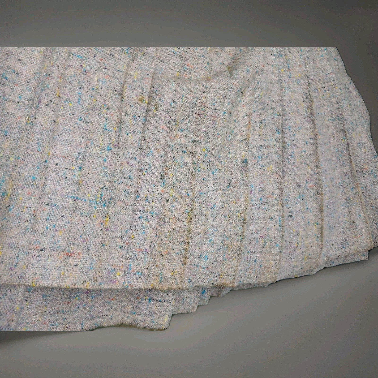Vintage 1960s Handmade Pleated Wool Skirt Sz Small ~ NOS