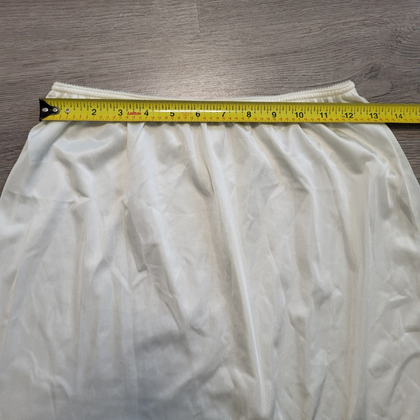 Warners Vintage White Antron III Nylon Lace Trim Half Slip Skirt size Large
