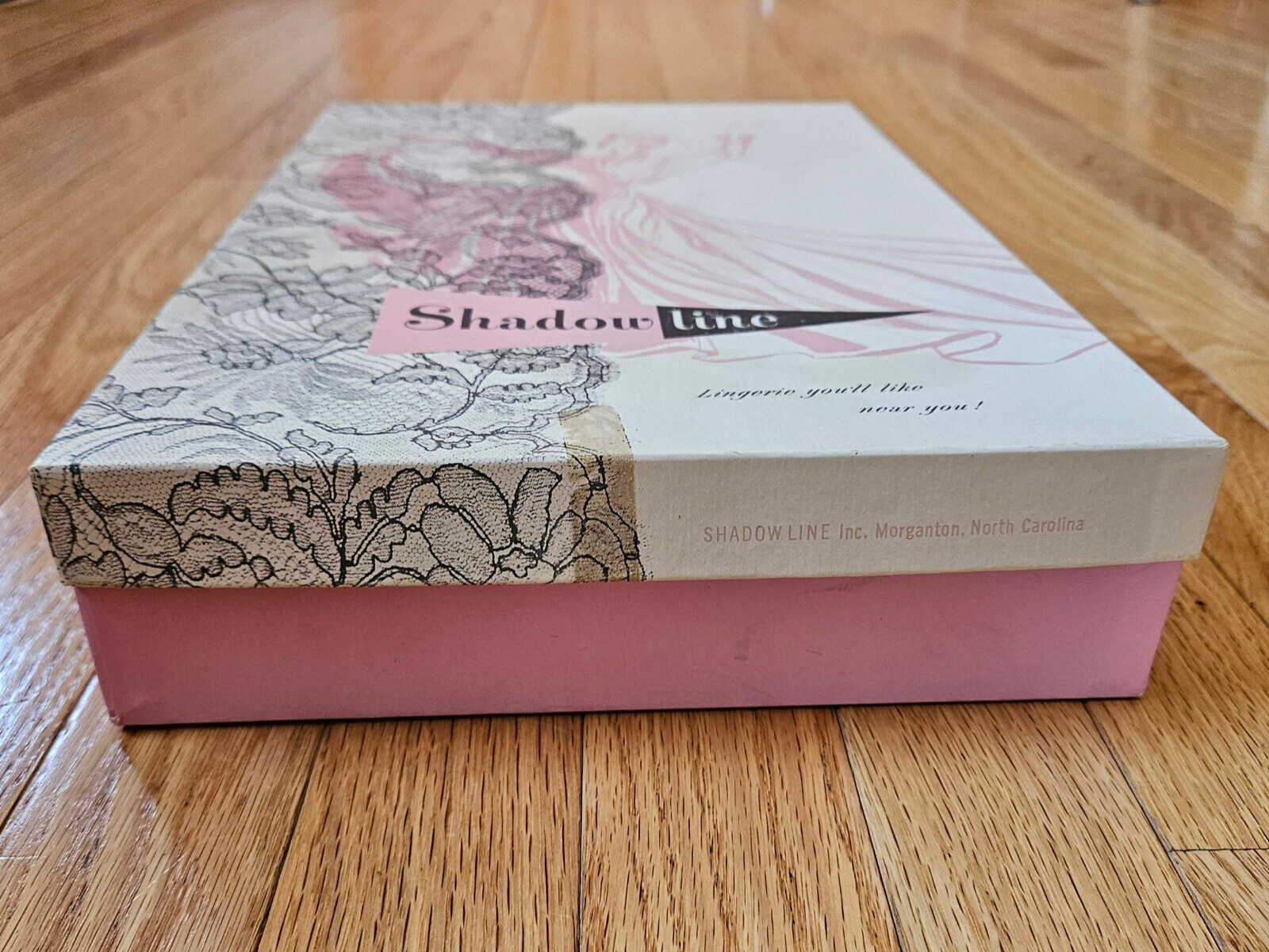 Vintage Shadowline Lingerie or Nightgown Box, Empy Cardboard Box for Intimates