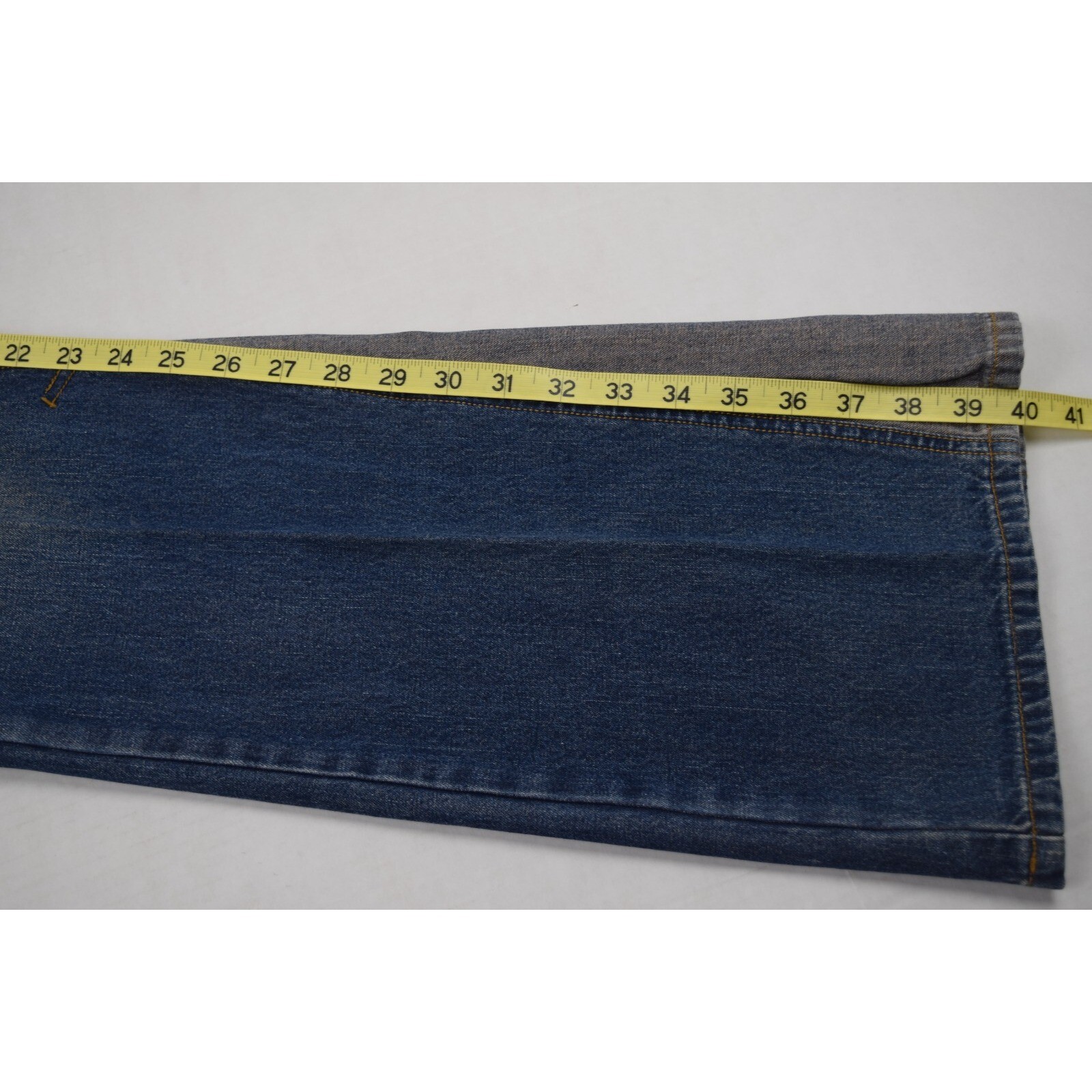 Vintage Guess Jeans 32 x 32 90s Blue 2 Tone High Waist Flared Leg No Belt Loops