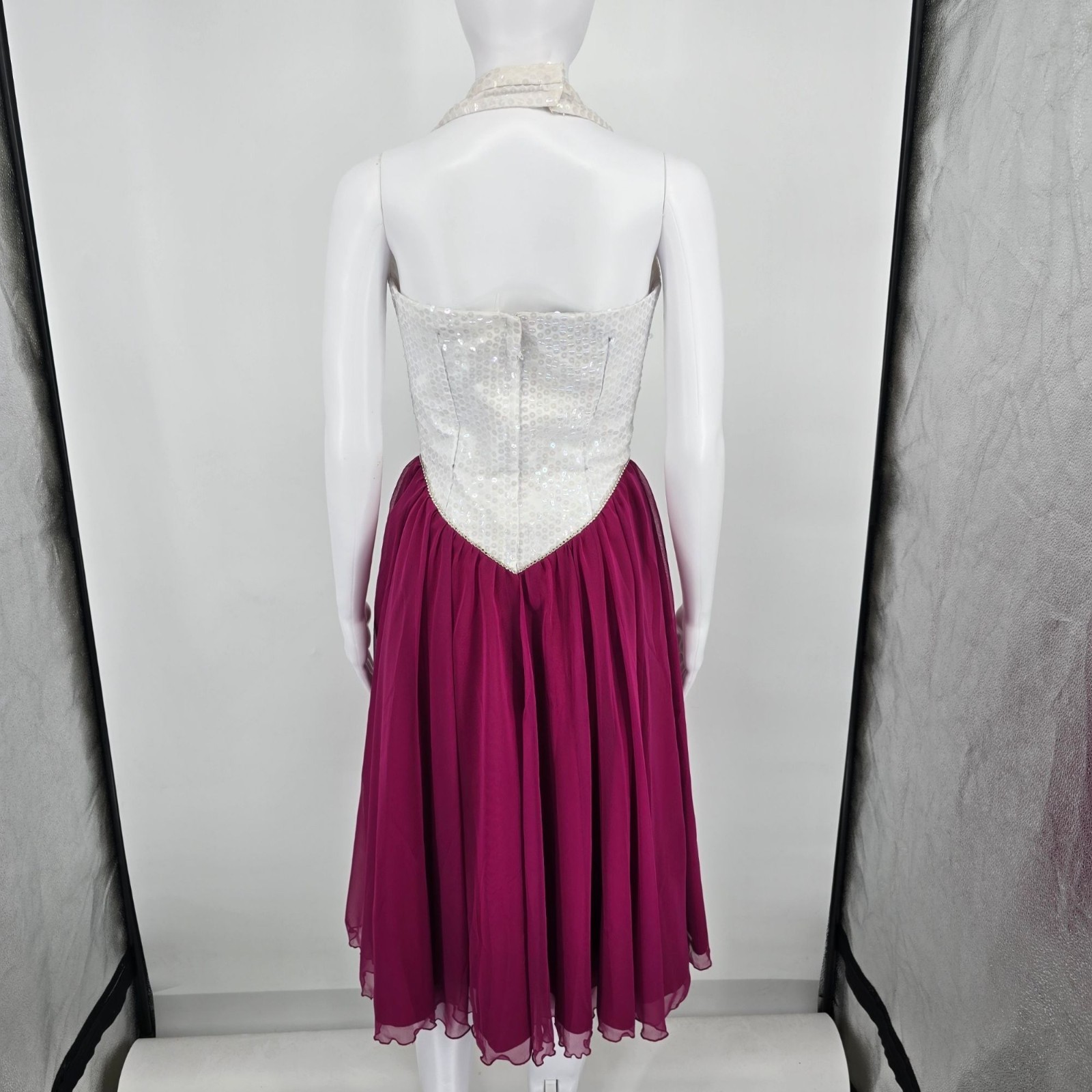 Vintage 1980s Rivar’s Sequined Halter Performance/Party Dress (Junior’s Small)