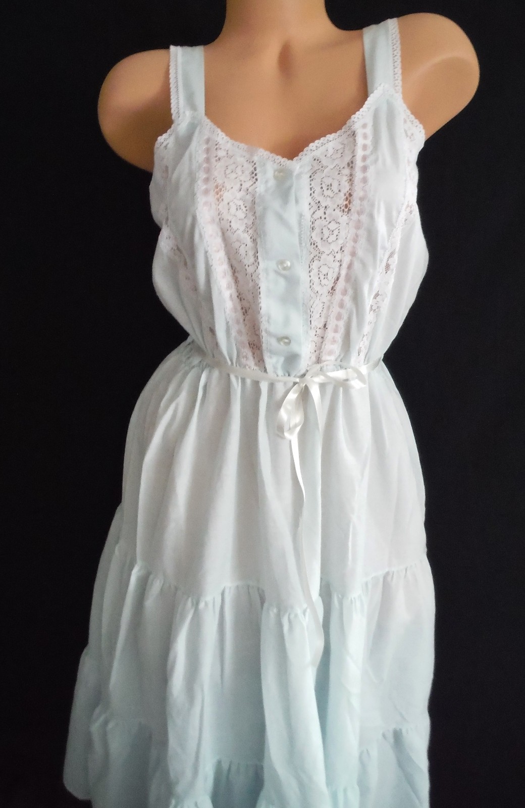 Vtg 80s SOFT MOMENTS Rare Cottagecore Beautiful Feminine Nightgown Soft Cotton M