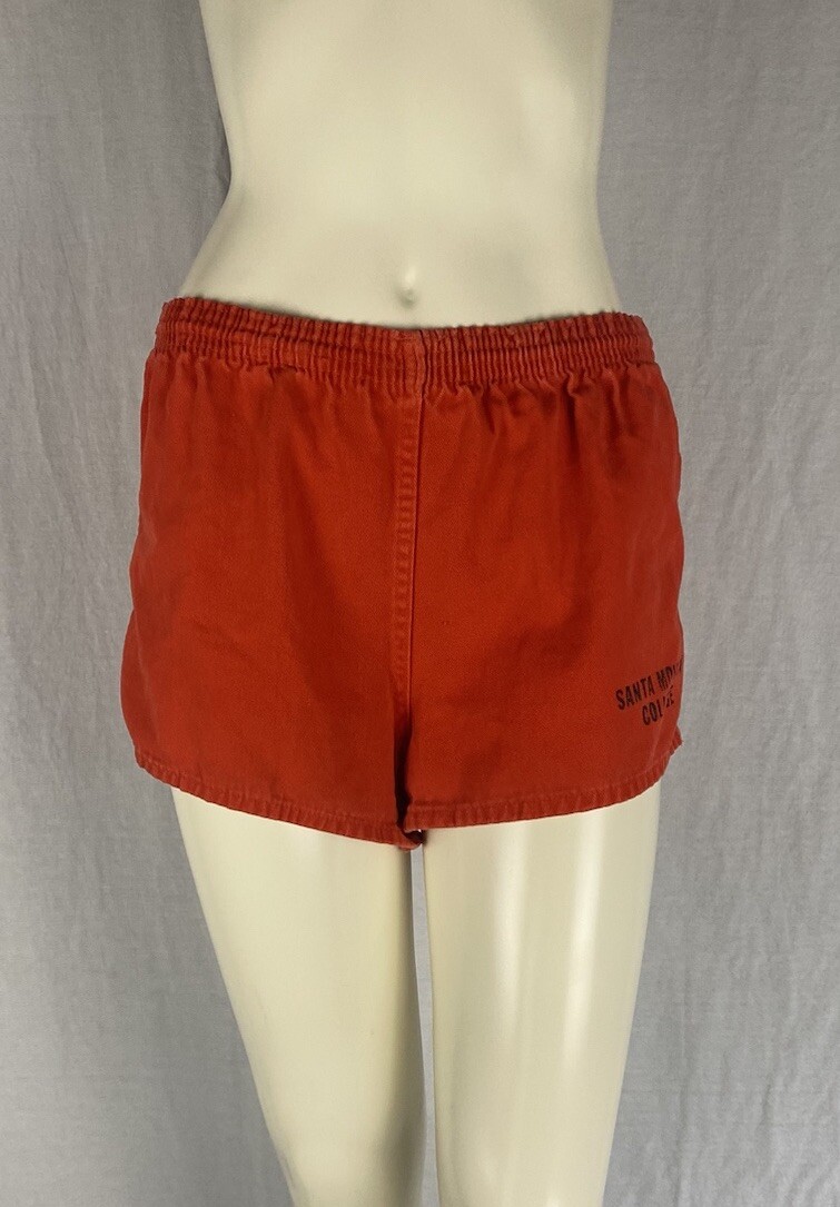 Vintage 60s Collegiate Pacific Orange Santa Monica College Shorts, Womens Medium