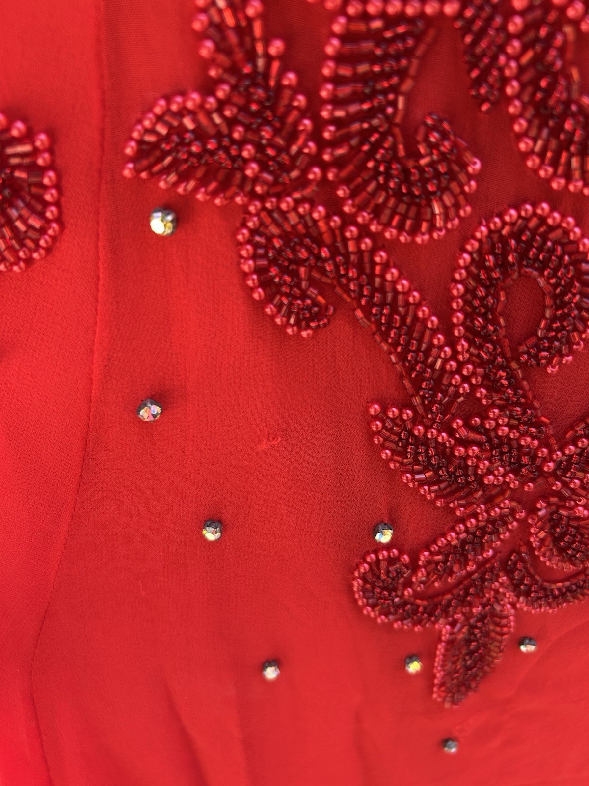 Vintage Red My Fashion dress Gown With Sequins And Beads Women’s 16
