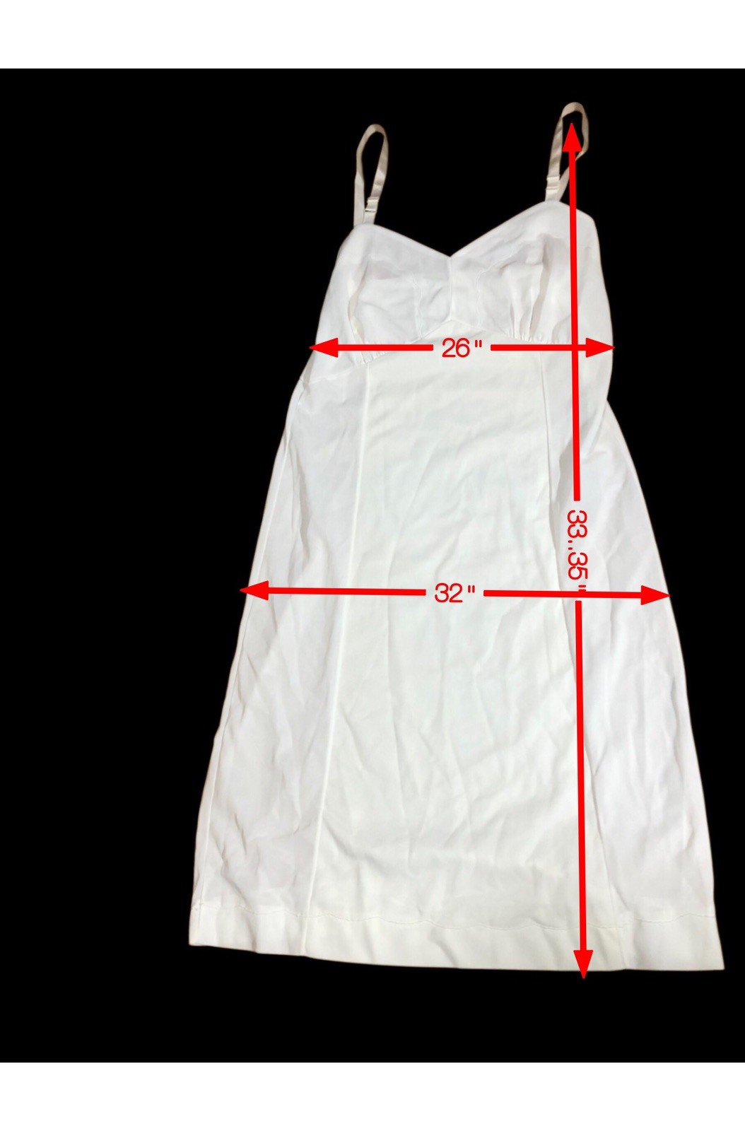 Vintage Slipperfection Off White Full Slip Sz 26 Chest 1980’s Dress in US