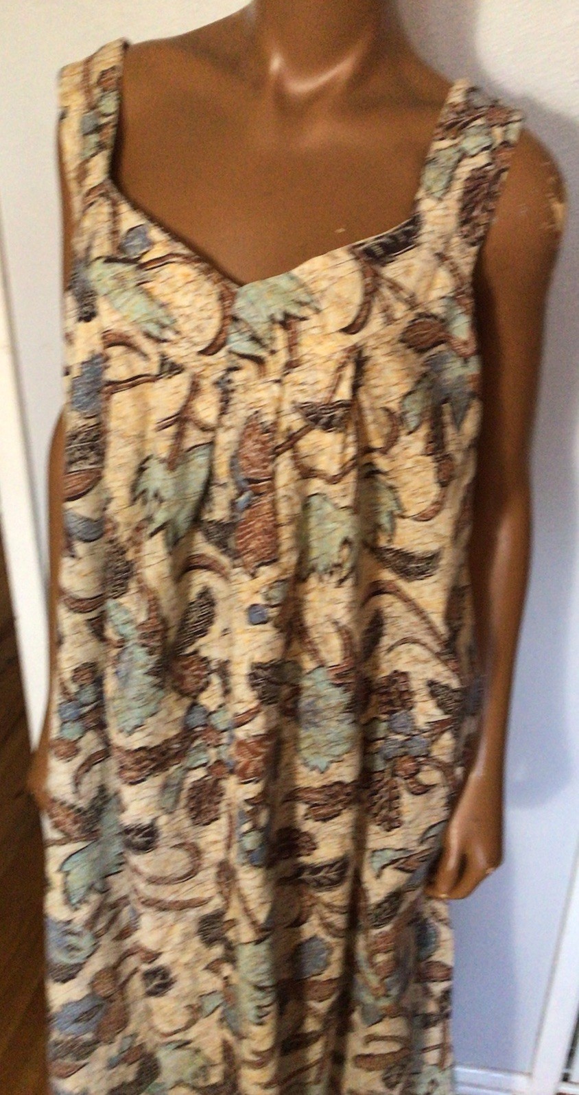 Vintage 1970s Homemade Cotton Maxi Dress Sundress