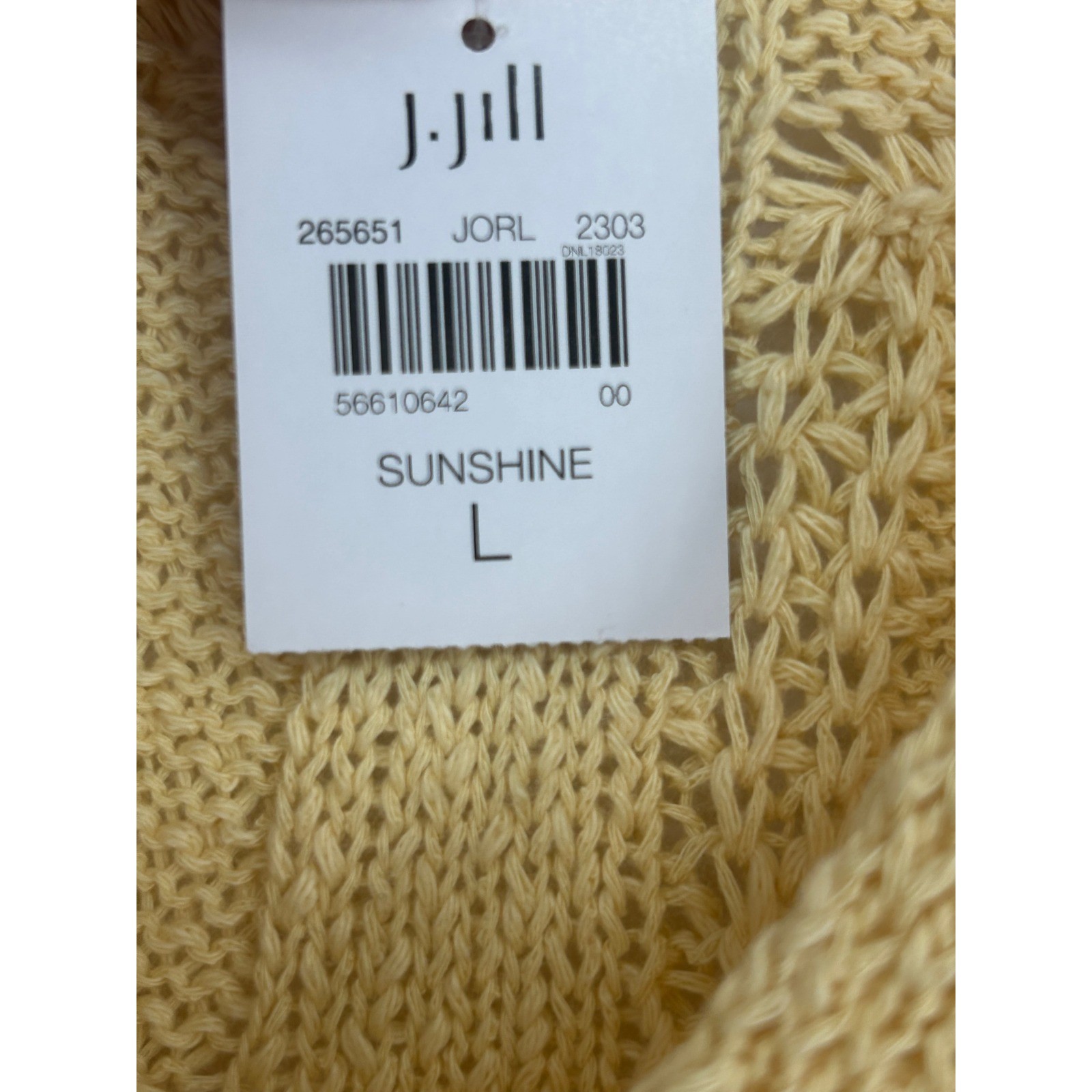 „NWT” J. Jill Women’s Cable Knit V-Neck Sweater In Sunshine Yellow- Size Large