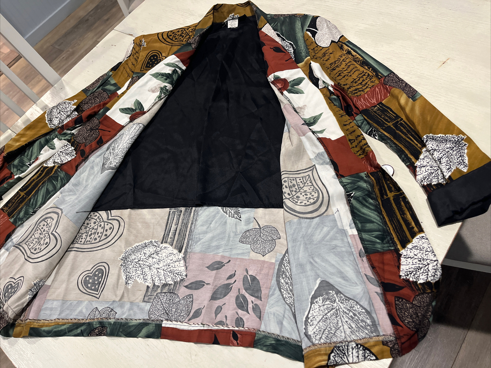 Vintage Barrie Stephens Womens Abstract Blazer Jacket W/ Pockets Size 10