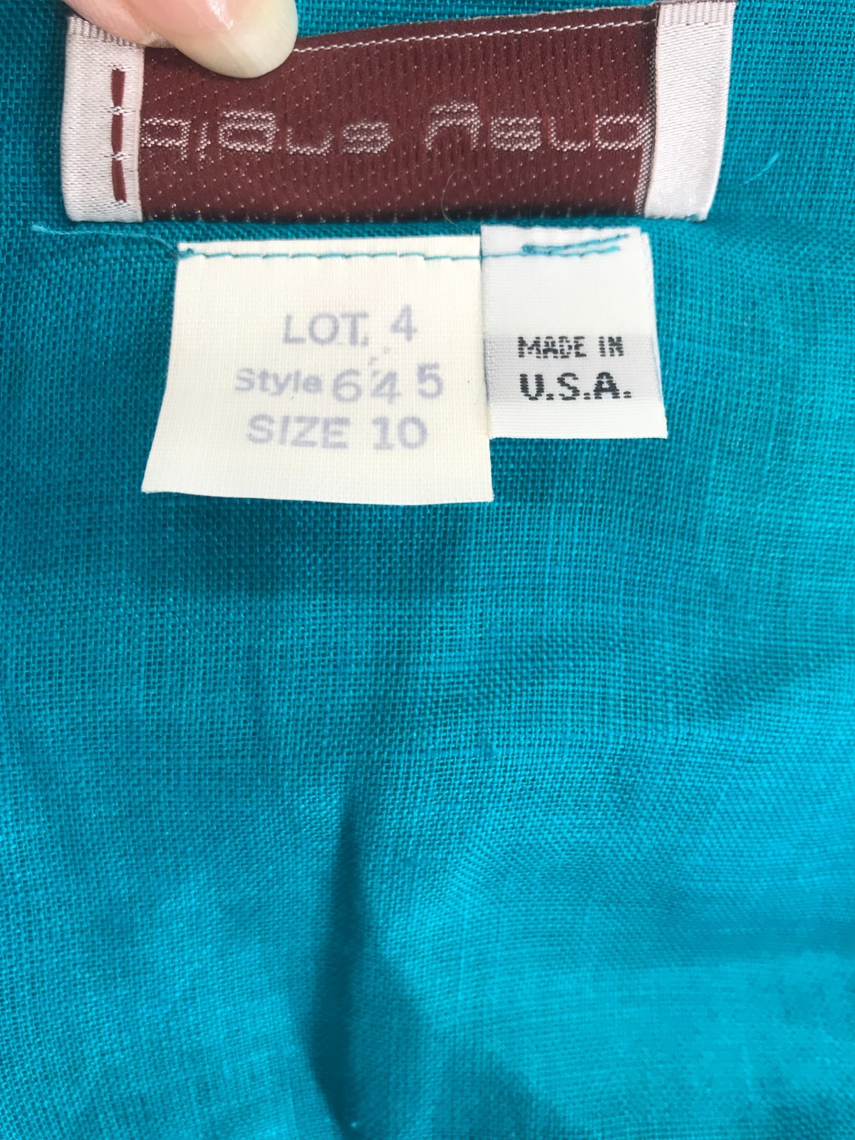 Vintage Digna Yero Linen and Lace Midi Skirt Set Size 10 Lined Teal