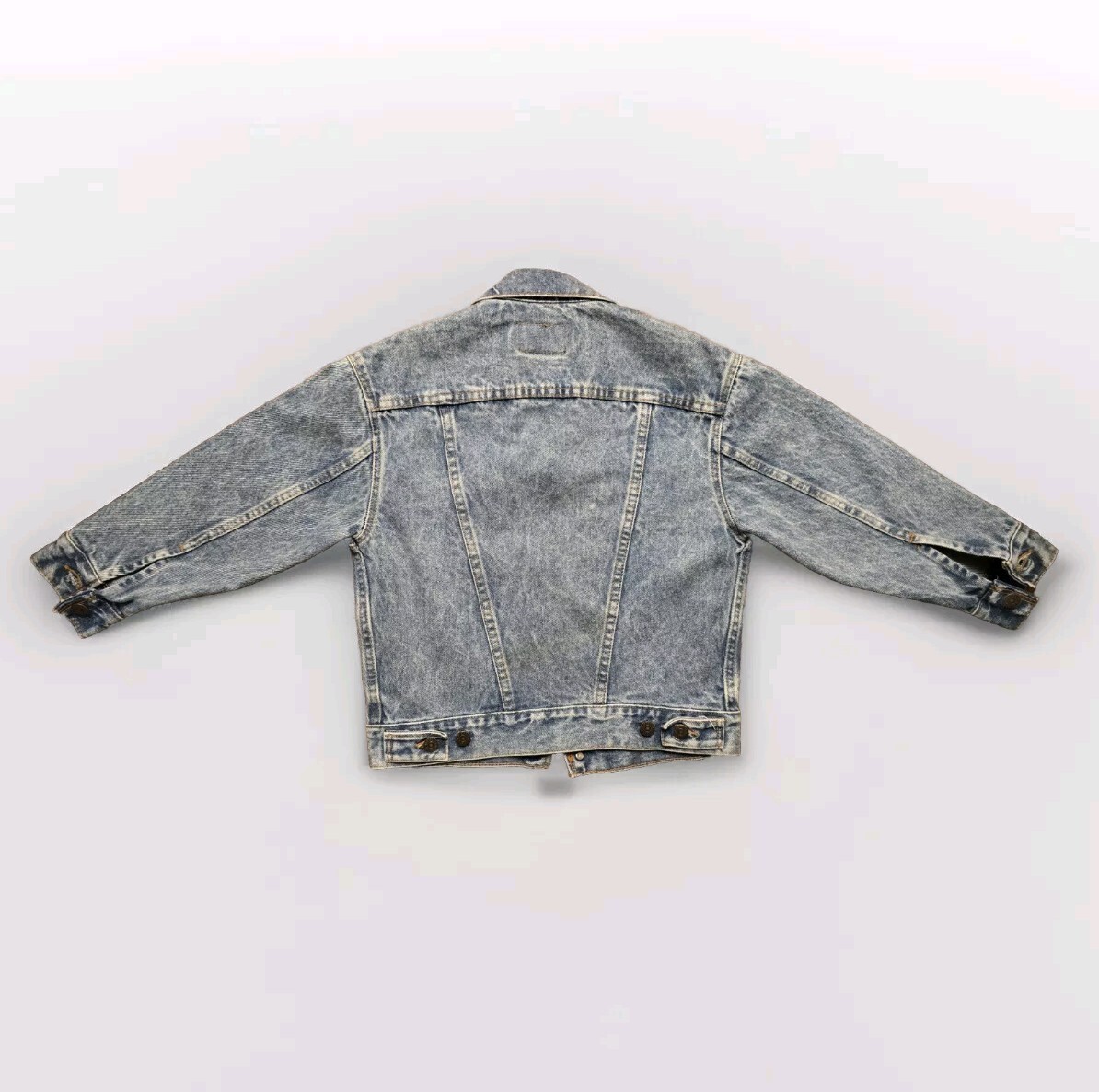 Vintage Levis 57508-0209 Size Small Acid Wash Denim Truckers Jacket Made In USA