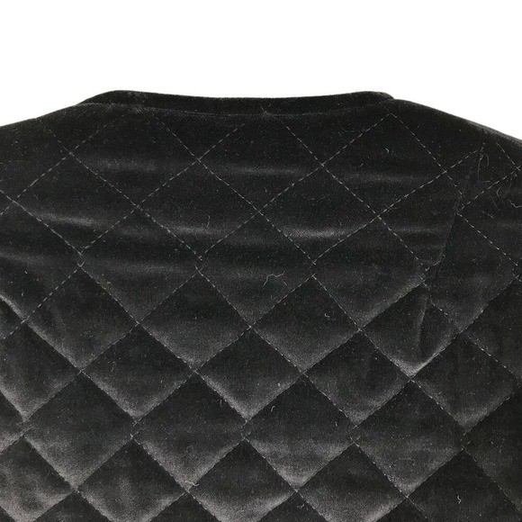 Austin Hill Vintage 2 Dark Academia Quilted Velvet Mandarin Frog Closure Jacket