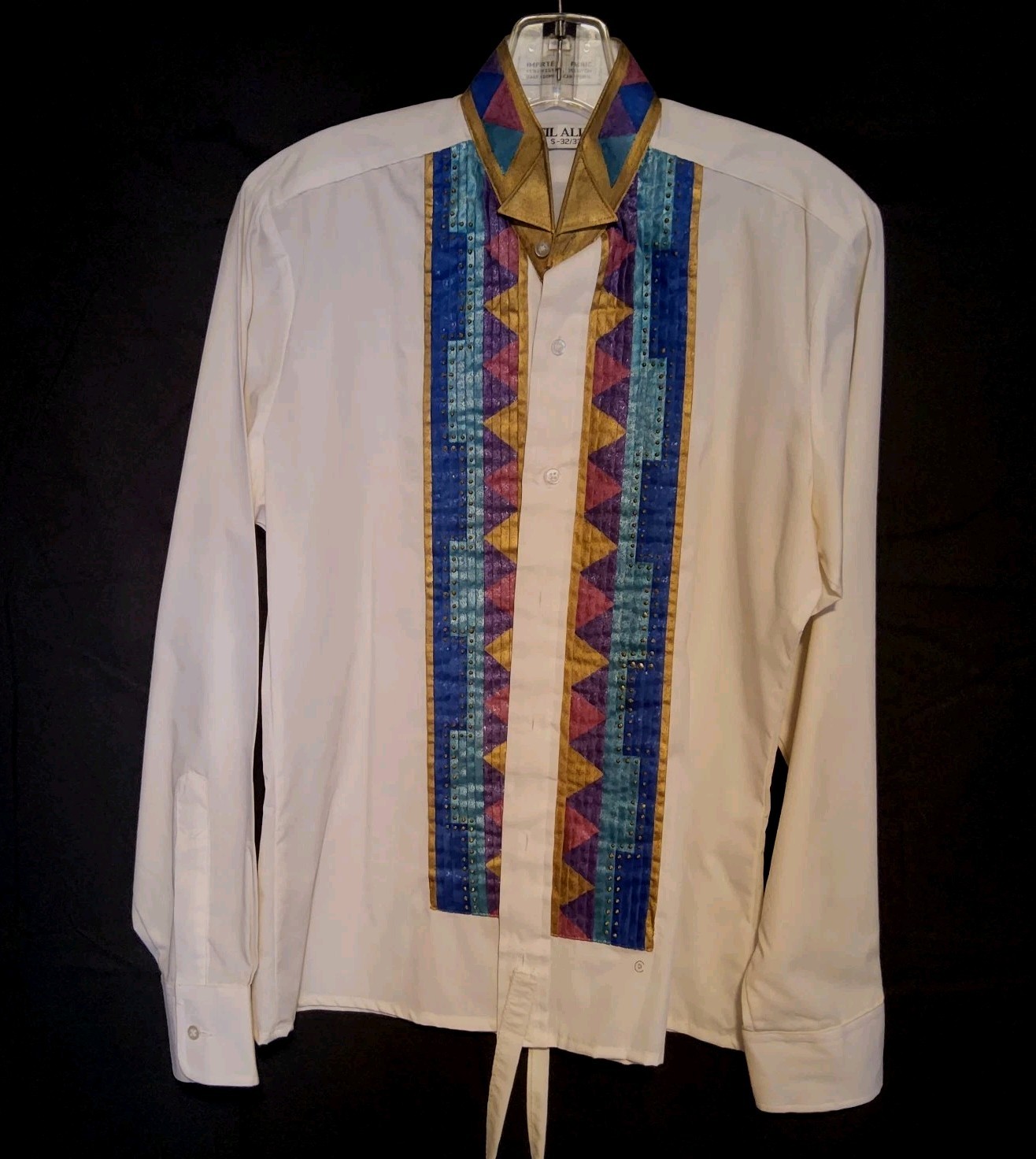 Vintage Neil Allyn Tuxedo Shirt Men’s S Ladie’s M Southwestern Custom Rodeo
